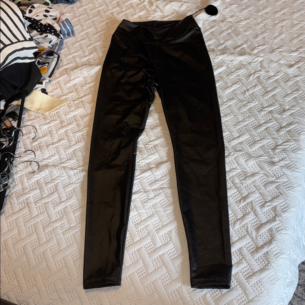 Black Faux Leather Leggings